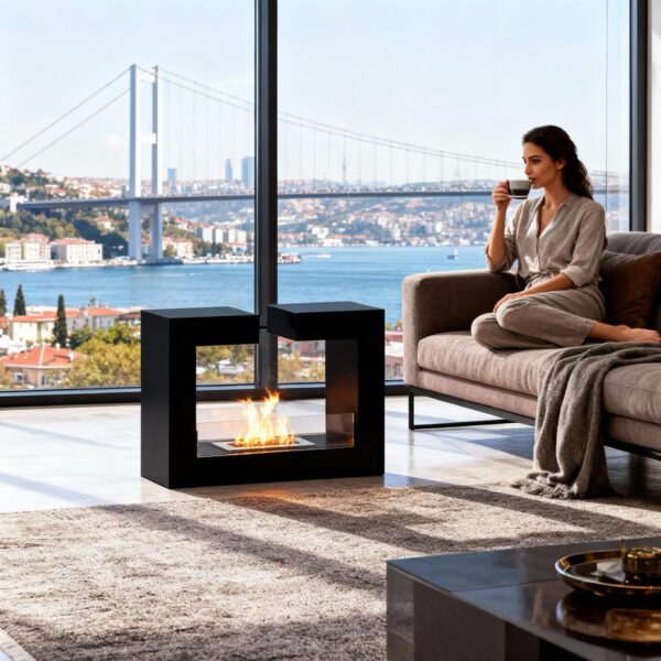 Sepia Taşınabilir Bioethanol Şömine