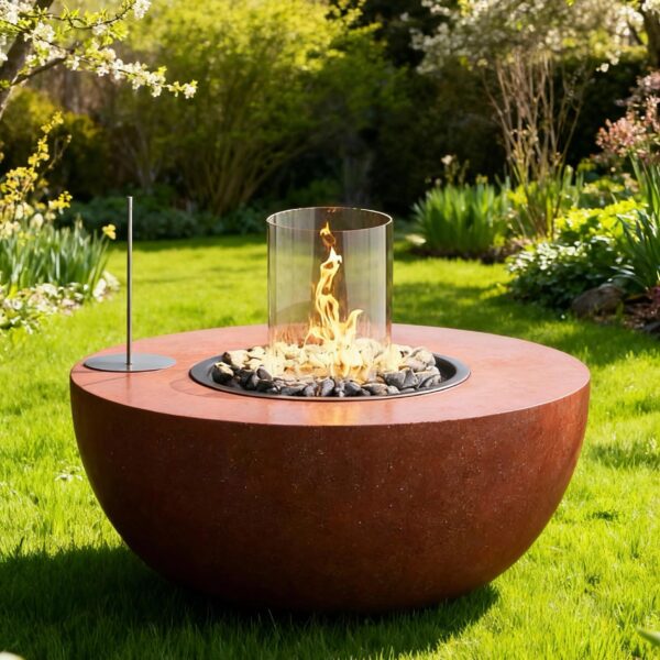 Sapphire Flame Hafif Beton Bioethanol Taşınabilir Şömine