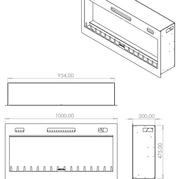 SC - 100 Elektrikli Şömine (Isıtmalı)