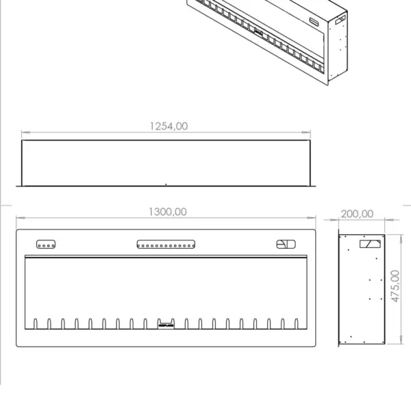 SC - 130 Elektrikli Şömine (Isıtmalı)