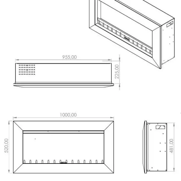 SK - 100 Elektrikli Şömine (Isıtmalı)