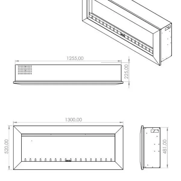 SK - 130 Elektrikli Şömine (Isıtmalı)
