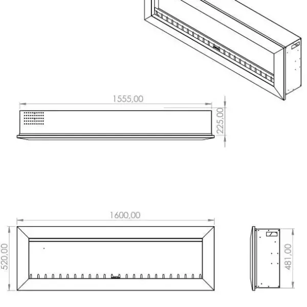 SK - 160 Elektrikli Şömine (Isıtmalı)